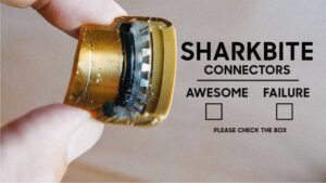 How does a SharkBite plumbing fitting work?