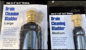 how to use a drain cleaning bladder